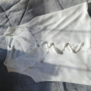 White house black market cream blouse